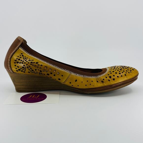 Pikolinos Women's Trento Perforated Leather Wedge Heels Size 38 EU/ 7.5-8 US - Picture 7 of 12